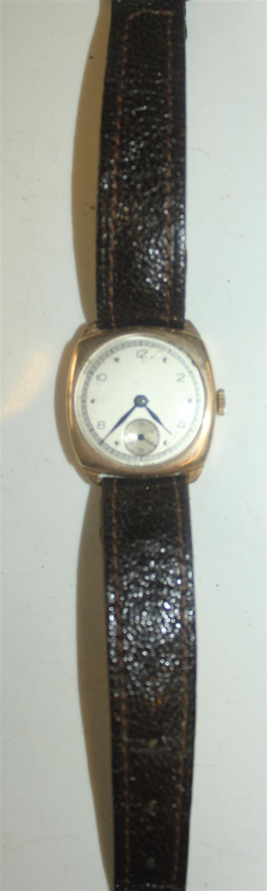 Gents gold wrist watch